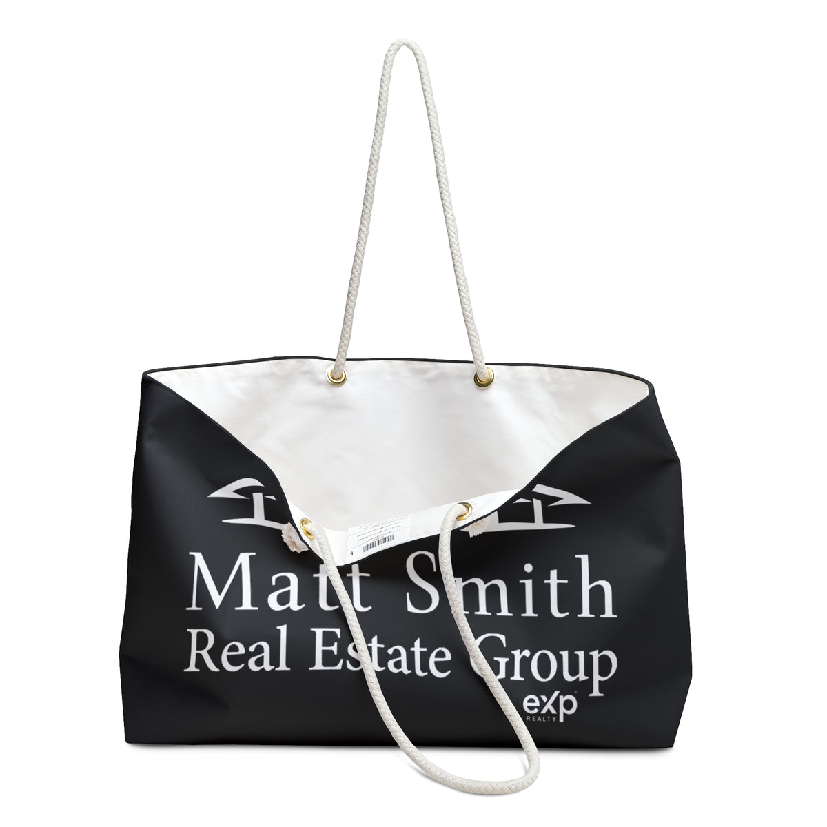 Weekender Tote - White on Black