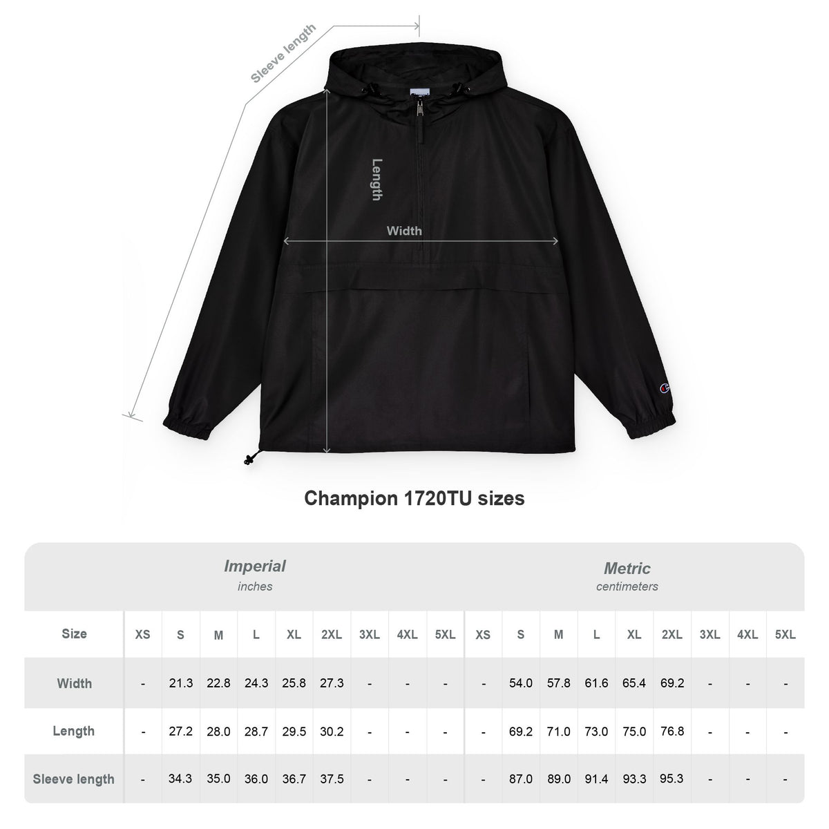 Champion Anorak Rain Jacket with MSREG White Logo
