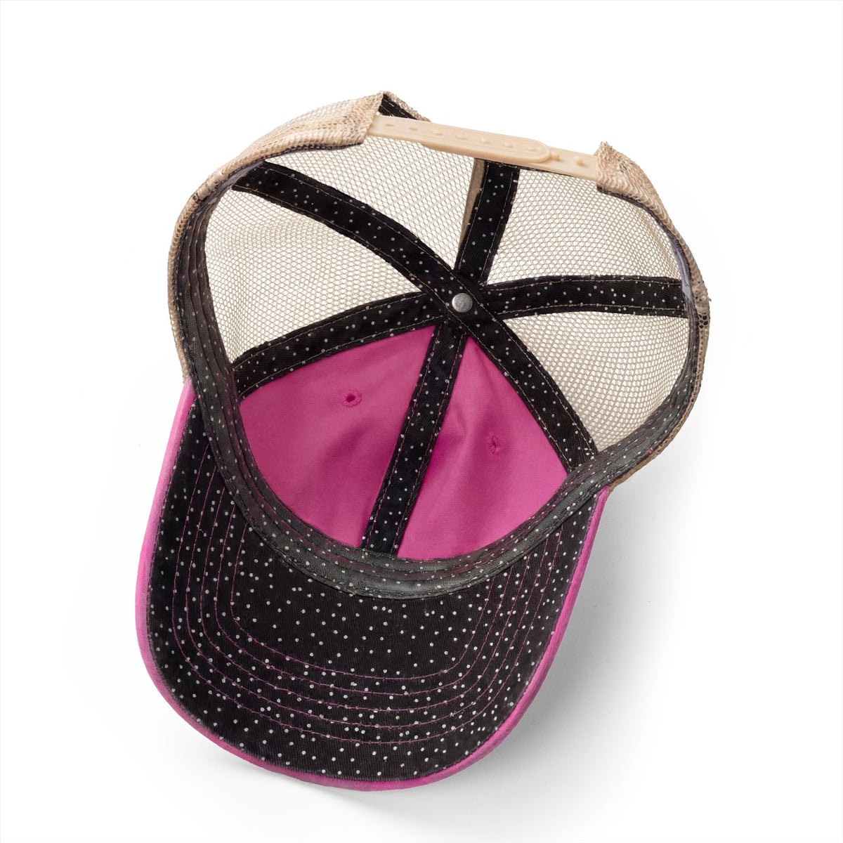 Women's Washed Ponytail Cap - Patterned & Embroidered