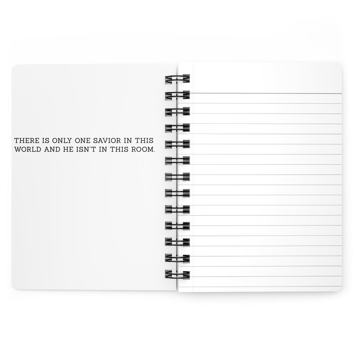 No One Is Coming to Save You Spiral Bound Journal – Matt Smith Motivational Notebook